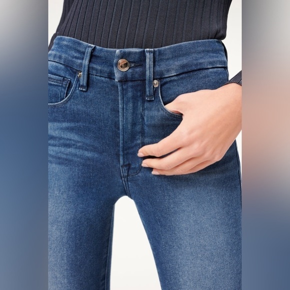 Good American GOOD WAIST SKINNY‎ JEANS blue867 - Picture 6 of 16